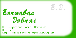 barnabas dobrai business card